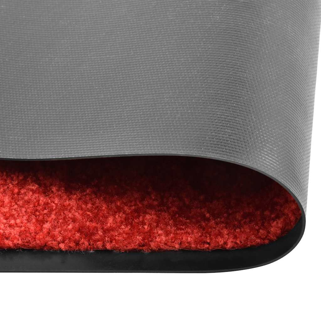 323422 vidaXL Doormat Washable Red 60x90 cm