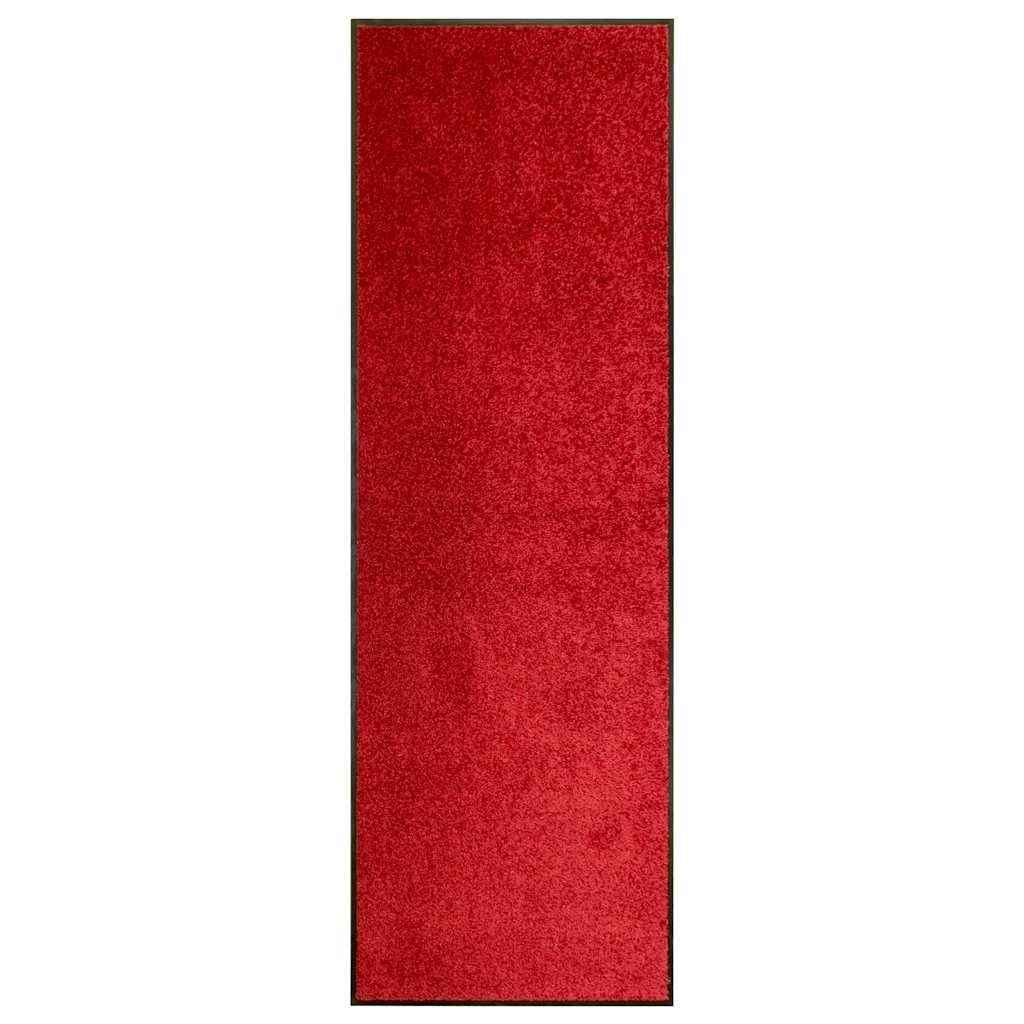 323423 vidaXL Doormat Washable Red 60x180 cm