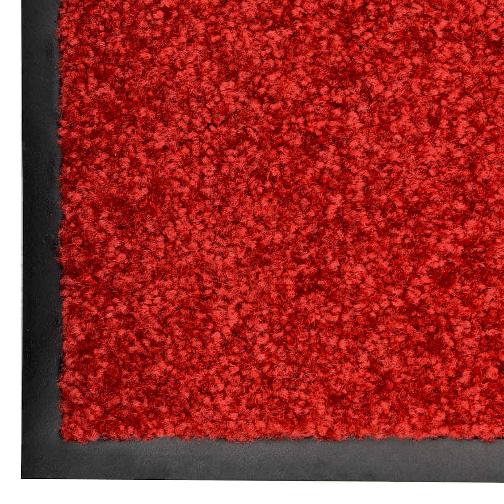 323423 vidaXL Doormat Washable Red 60x180 cm