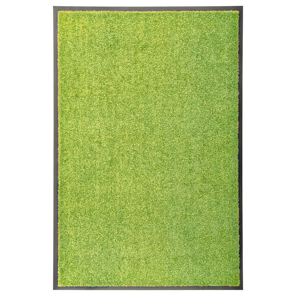 323428 vidaXL Doormat Washable Green 60x90 cm