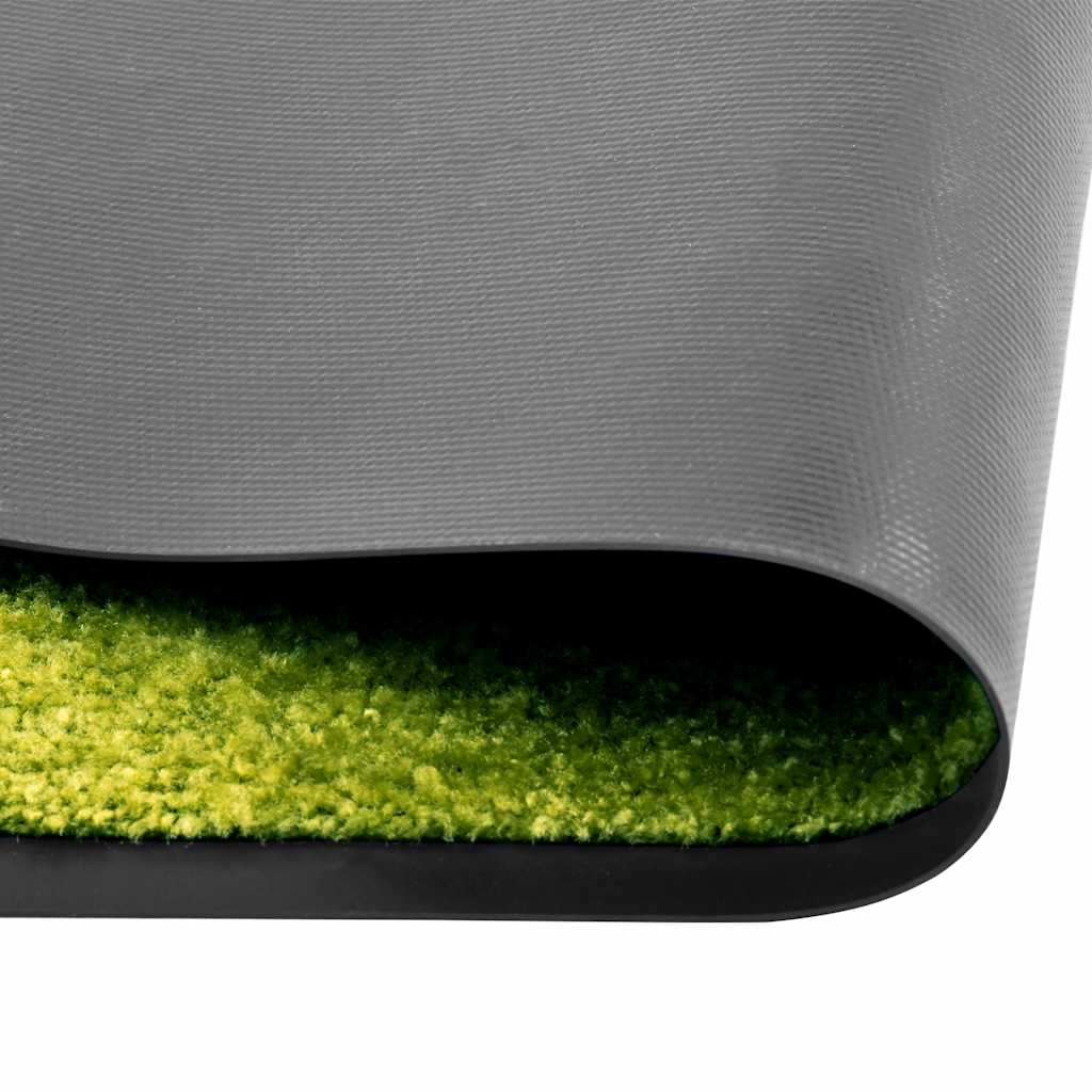 323428 vidaXL Doormat Washable Green 60x90 cm