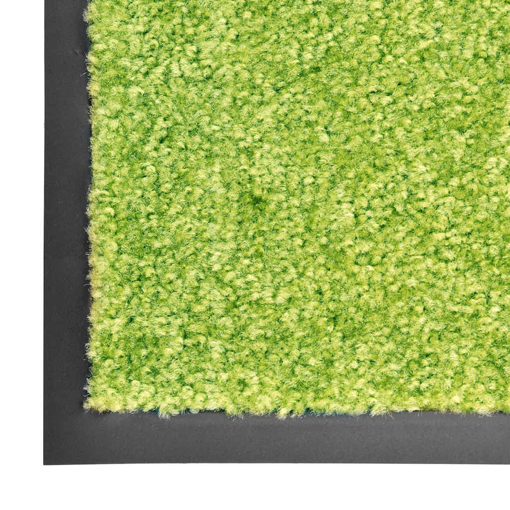 323428 vidaXL Doormat Washable Green 60x90 cm