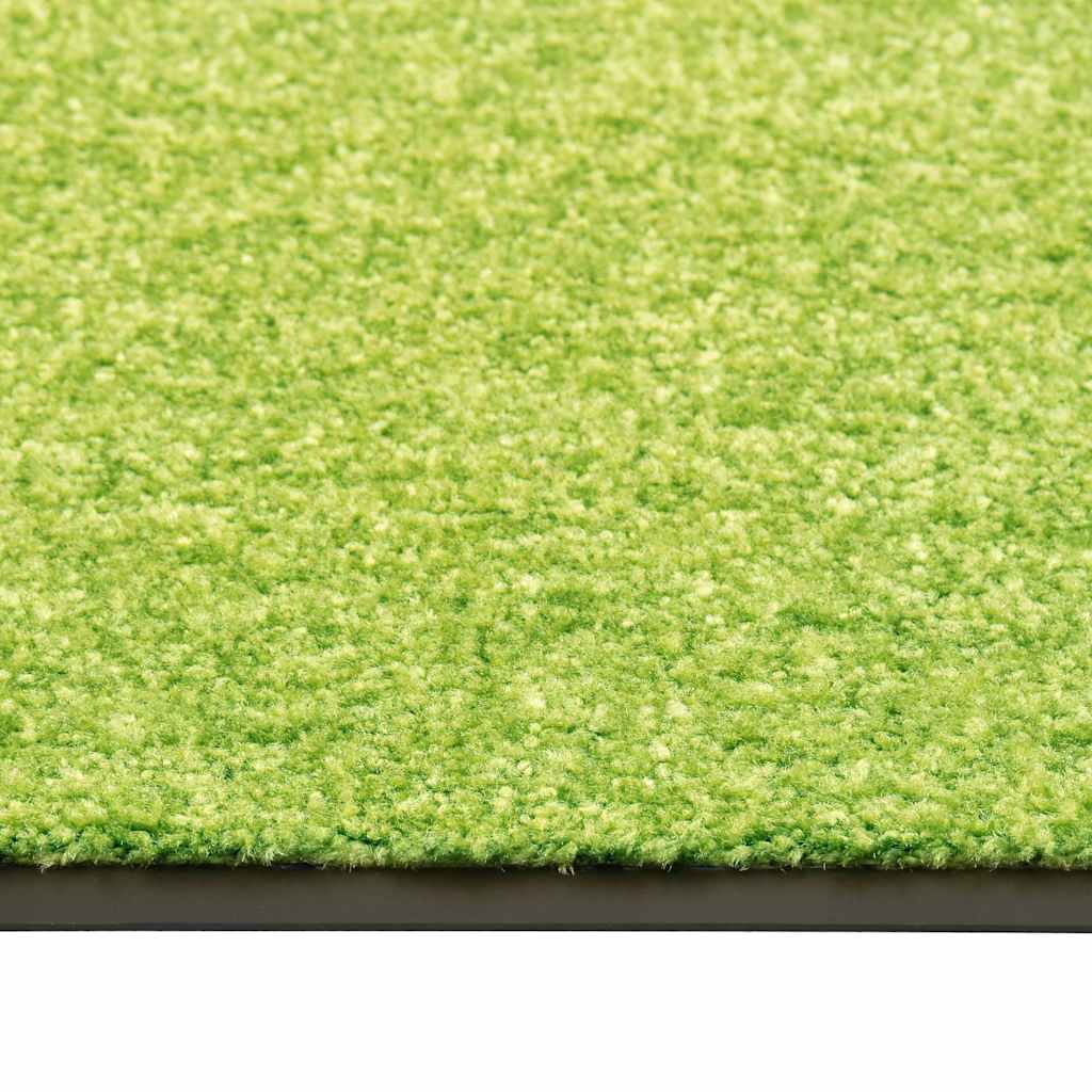 323428 vidaXL Doormat Washable Green 60x90 cm