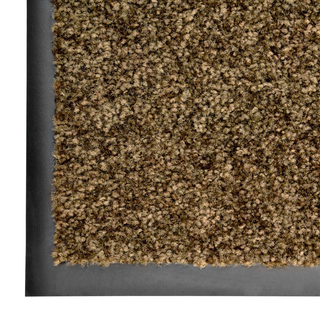 Doormat Washable Brown 60x90 cm