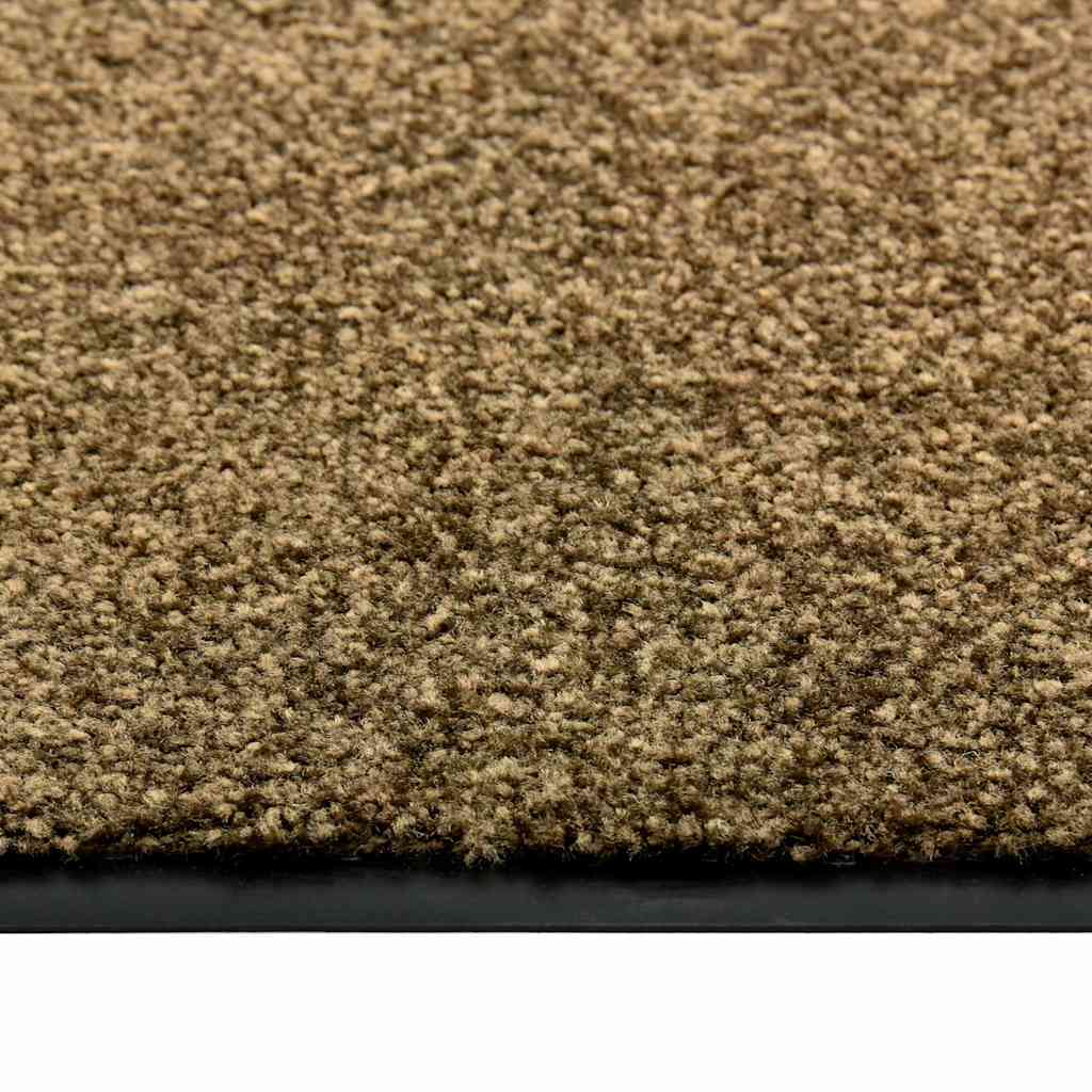 323435 vidaXL Doormat Washable Brown 60x180 cm