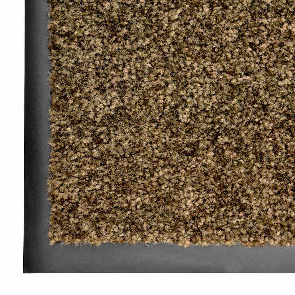 323435 vidaXL Doormat Washable Brown 60x180 cm