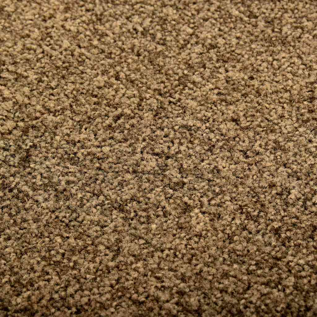 323436 vidaXL Doormat Washable Brown 90x120 cm