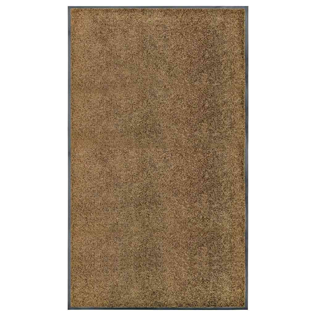 323437 vidaXL Doormat Washable Brown 90x150 cm