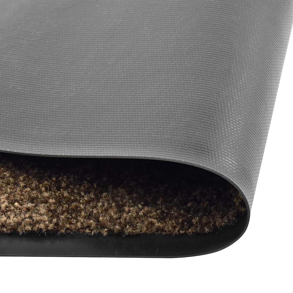 323437 vidaXL Doormat Washable Brown 90x150 cm