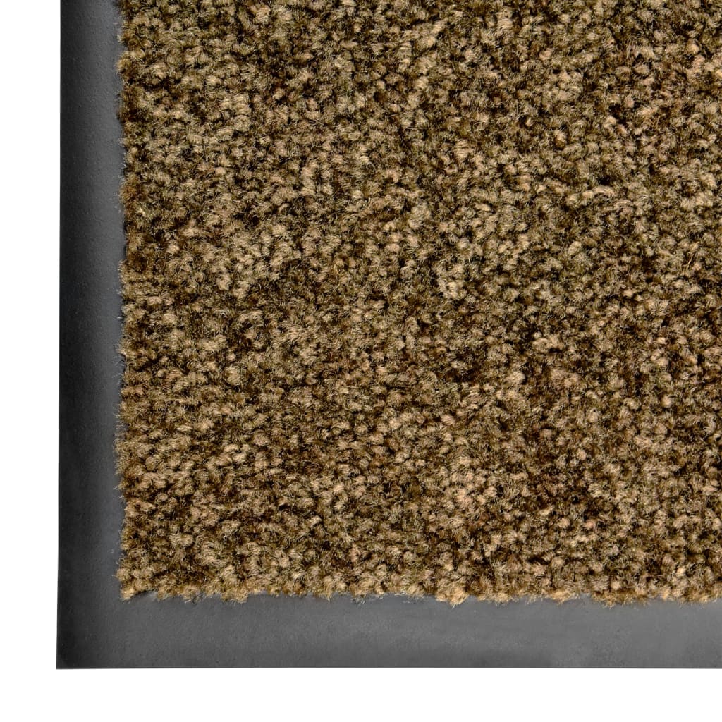 Doormat Washable Brown 90x150 cm