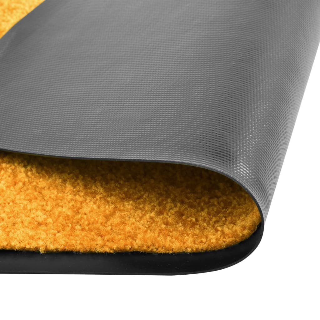 323454 vidaXL Doormat Washable Orange 90x120 cm