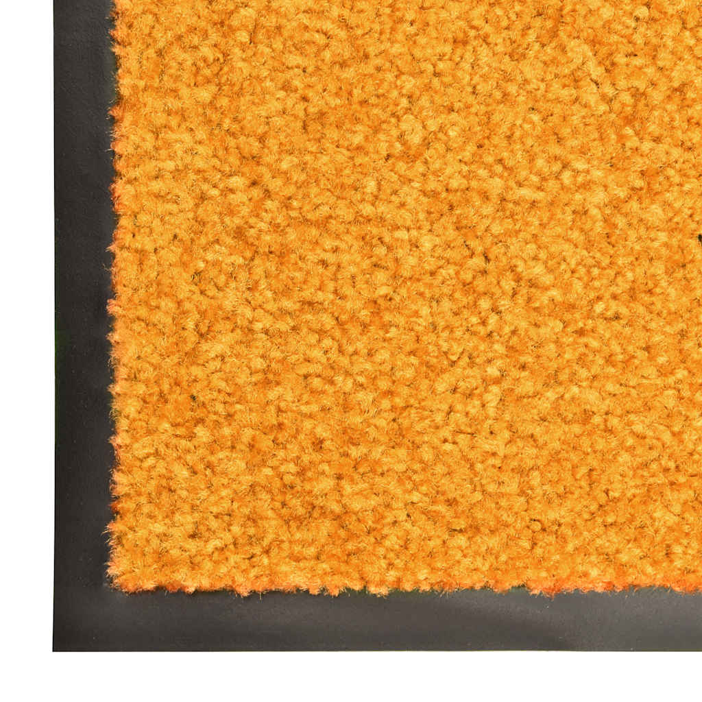 323455 vidaXL Doormat Washable Orange 90x150 cm