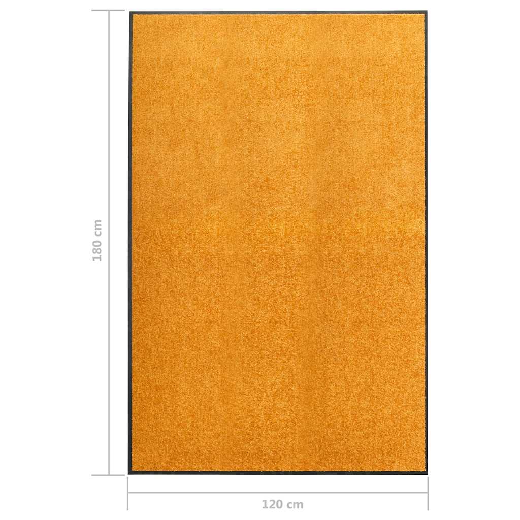 323456 vidaXL Doormat Washable Orange 120x180 cm