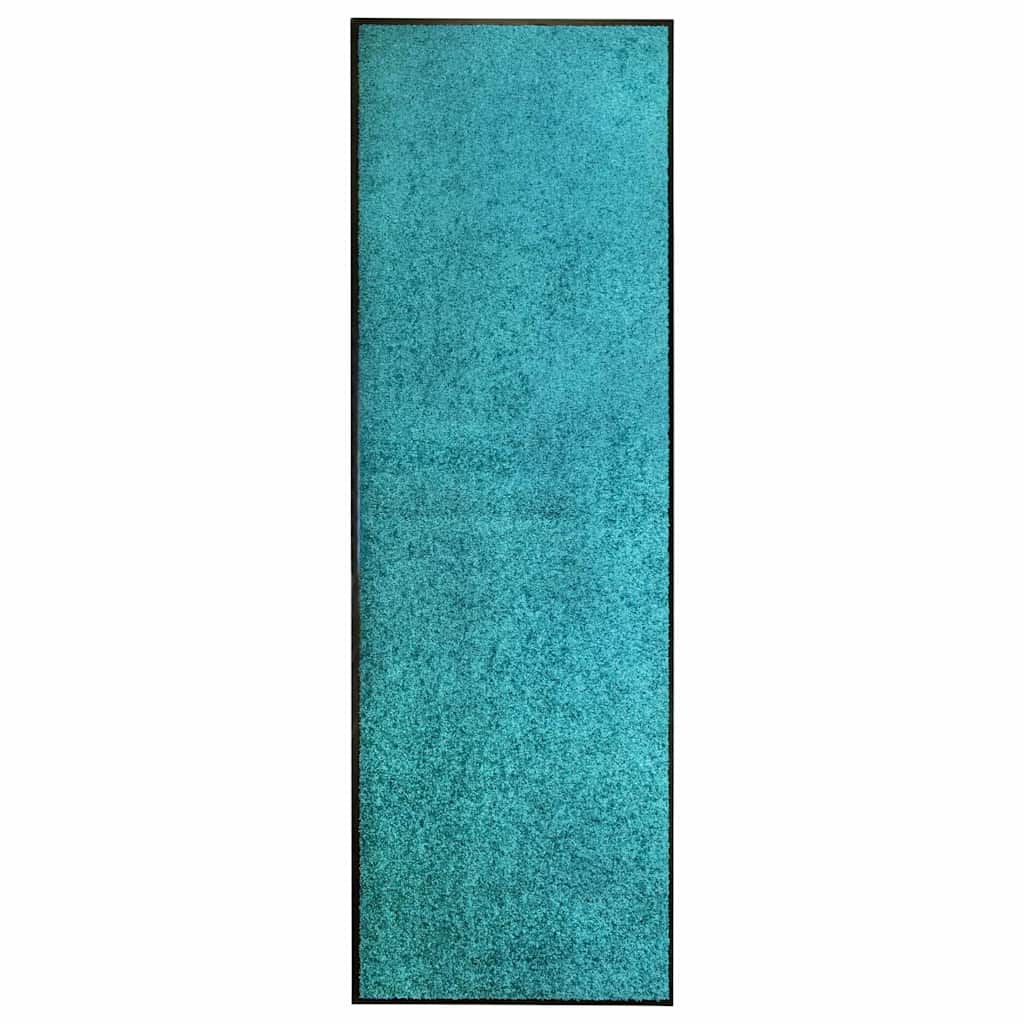 323459 vidaXL Doormat Washable Cyan 60x180 cm