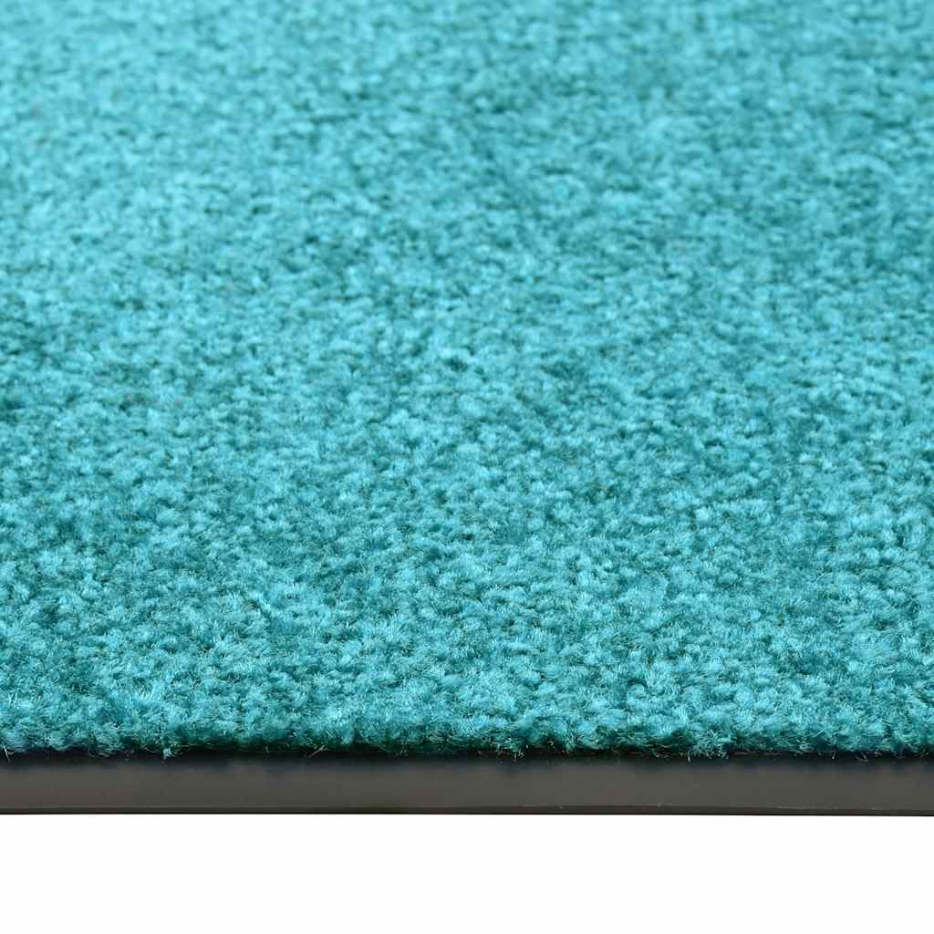 Doormat Washable Cyan 60x180 cm