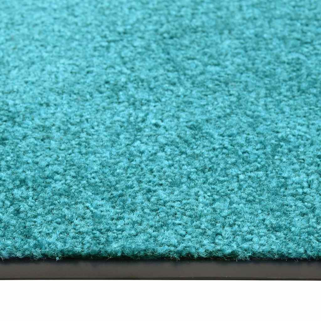 323459 vidaXL Doormat Washable Cyan 60x180 cm