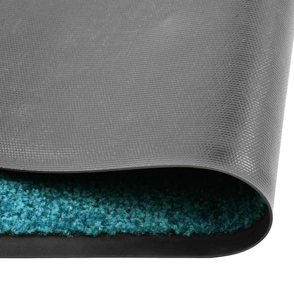 323460 vidaXL Doormat Washable Cyan 90x120 cm