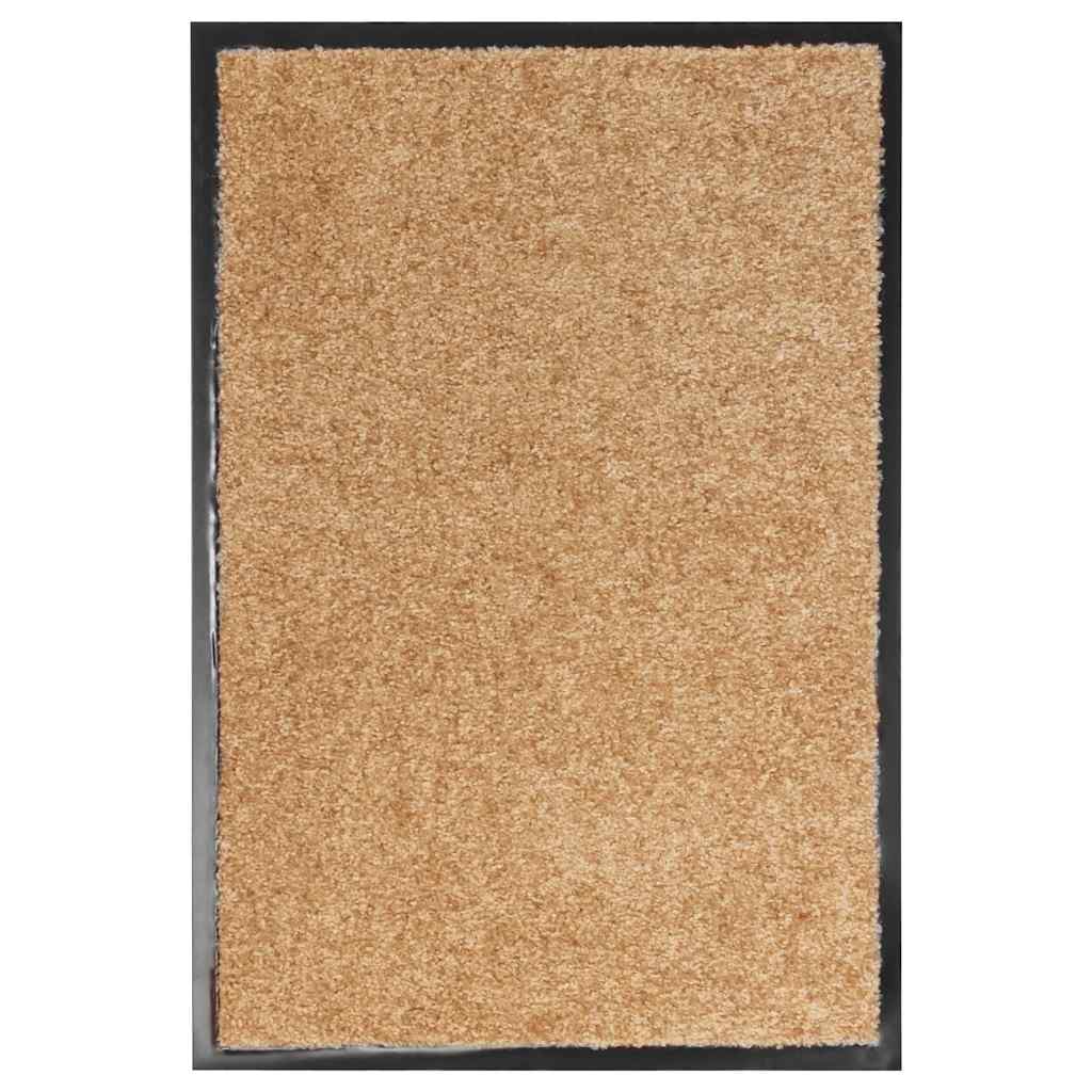 323463 vidaXL Doormat Washable Cream 40x60 cm