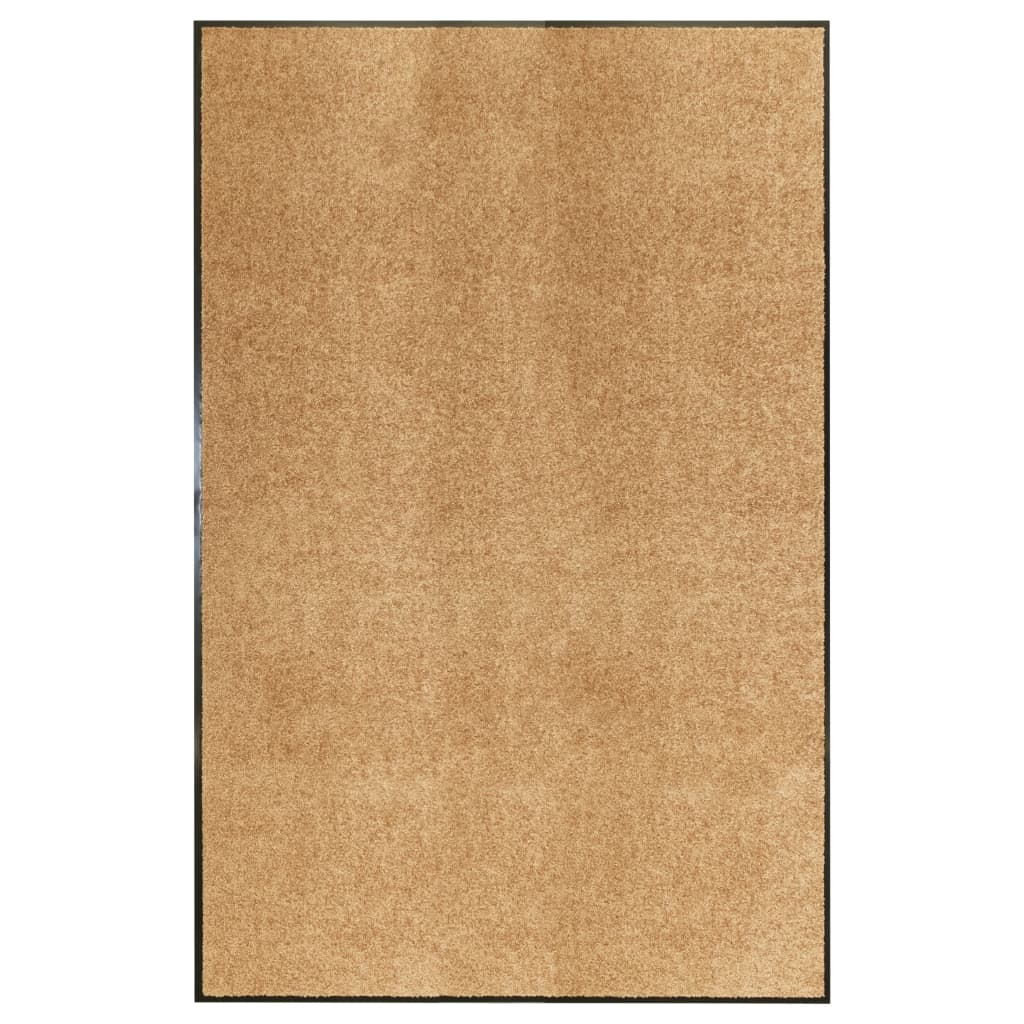 323468 vidaXL Doormat Washable Cream 120x180 cm