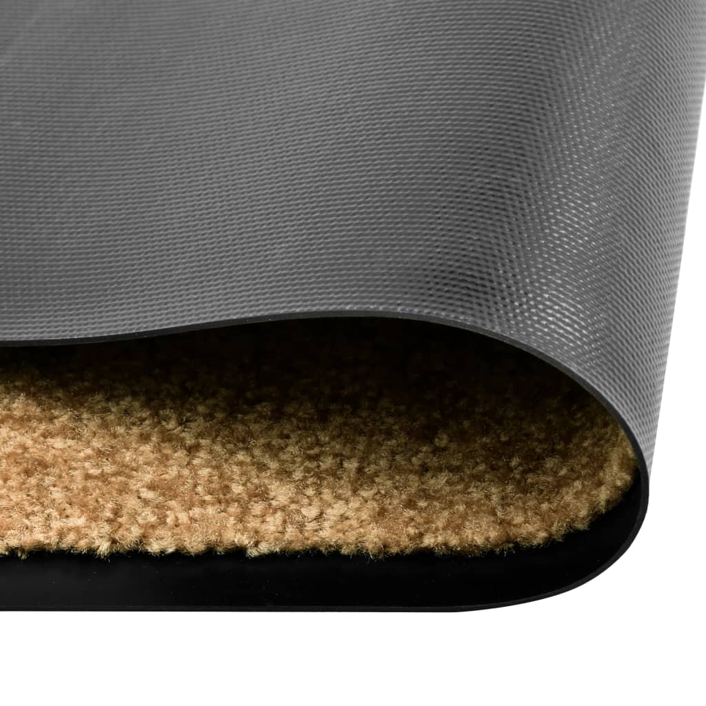 323468 vidaXL Doormat Washable Cream 120x180 cm