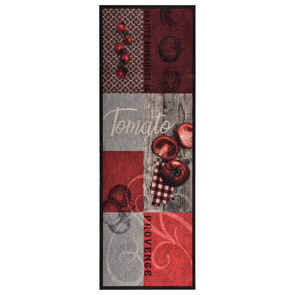323469 vidaXL Kitchen Floor Mat Washable Tomato 45x150 cm