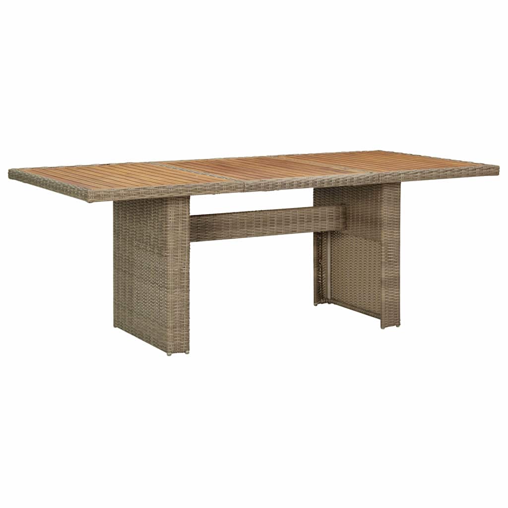 310143 vidaXL Garden Dining Table Brown 200x100x74 cm Poly Rattan