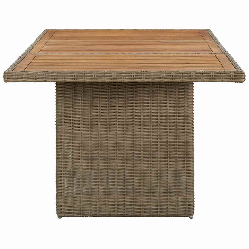 310143 vidaXL Garden Dining Table Brown 200x100x74 cm Poly Rattan