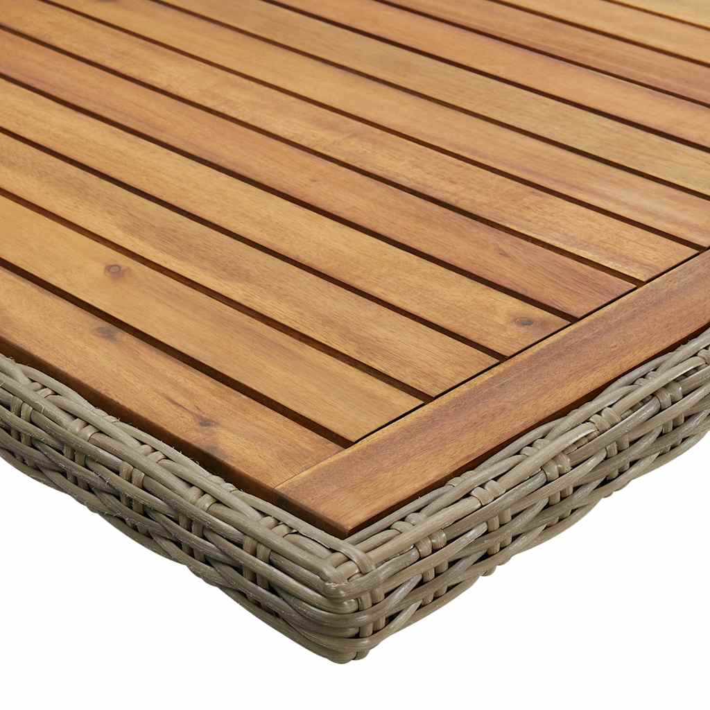 310143 vidaXL Garden Dining Table Brown 200x100x74 cm Poly Rattan
