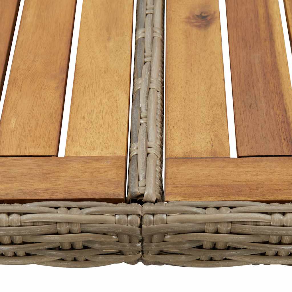 310143 vidaXL Garden Dining Table Brown 200x100x74 cm Poly Rattan
