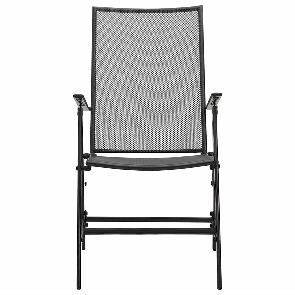 Folding Chair | Set of 4 | Anthracite | Steel | Standard | Foldable