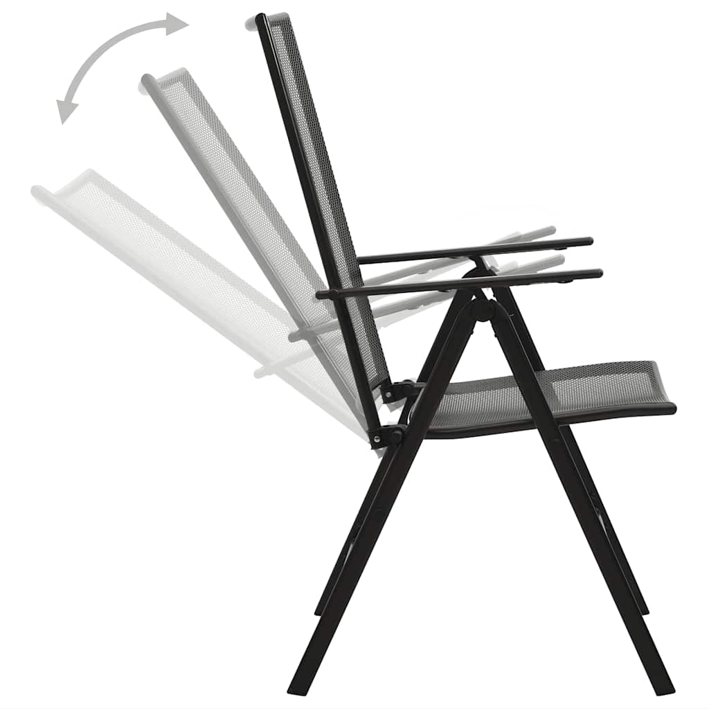 Folding Chair | Set of 4 | Anthracite | Steel | Standard | Foldable