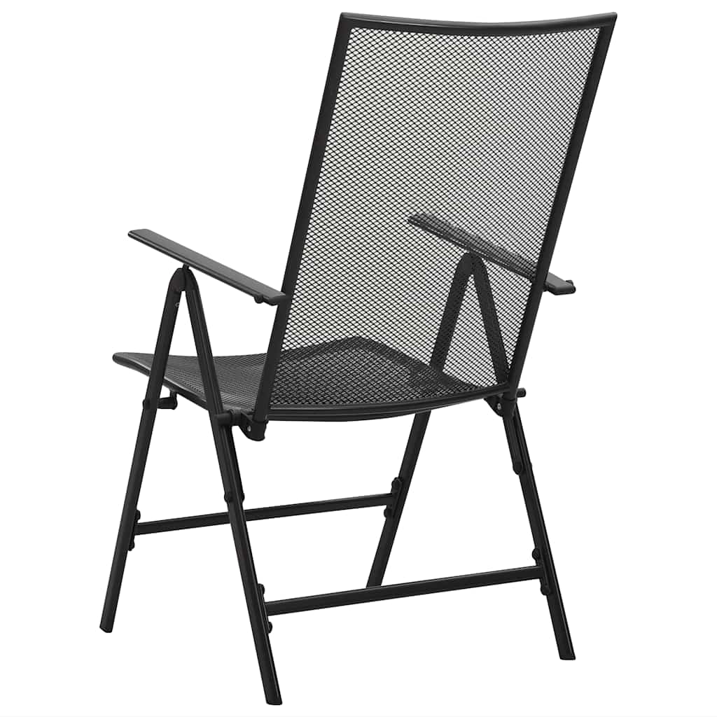 Folding Chair | Set of 4 | Anthracite | Steel | Standard | Foldable