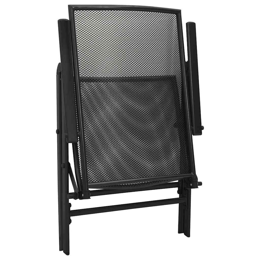 Folding Chair | Set of 4 | Anthracite | Steel | Standard | Foldable