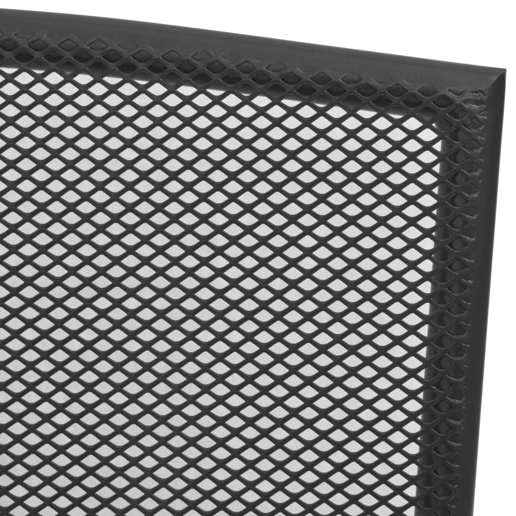 Outdoor Chair | Set of 4 | Anthracite | Steel | Medium | Stackable