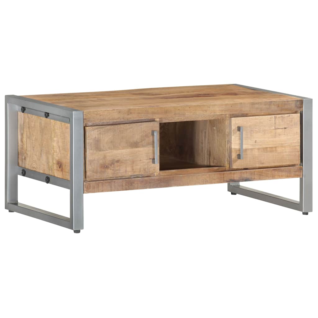 323489 vidaXL Coffee Table 95x50x40 cm Rough Mango Wood