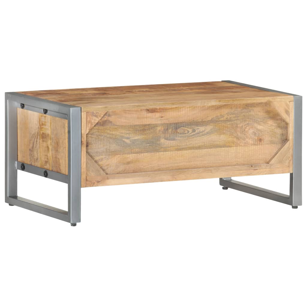 323489 vidaXL Coffee Table 95x50x40 cm Rough Mango Wood