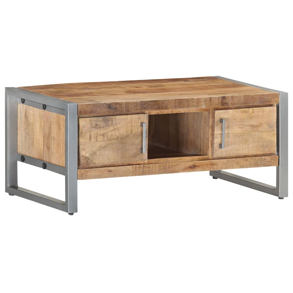 323489 vidaXL Coffee Table 95x50x40 cm Rough Mango Wood