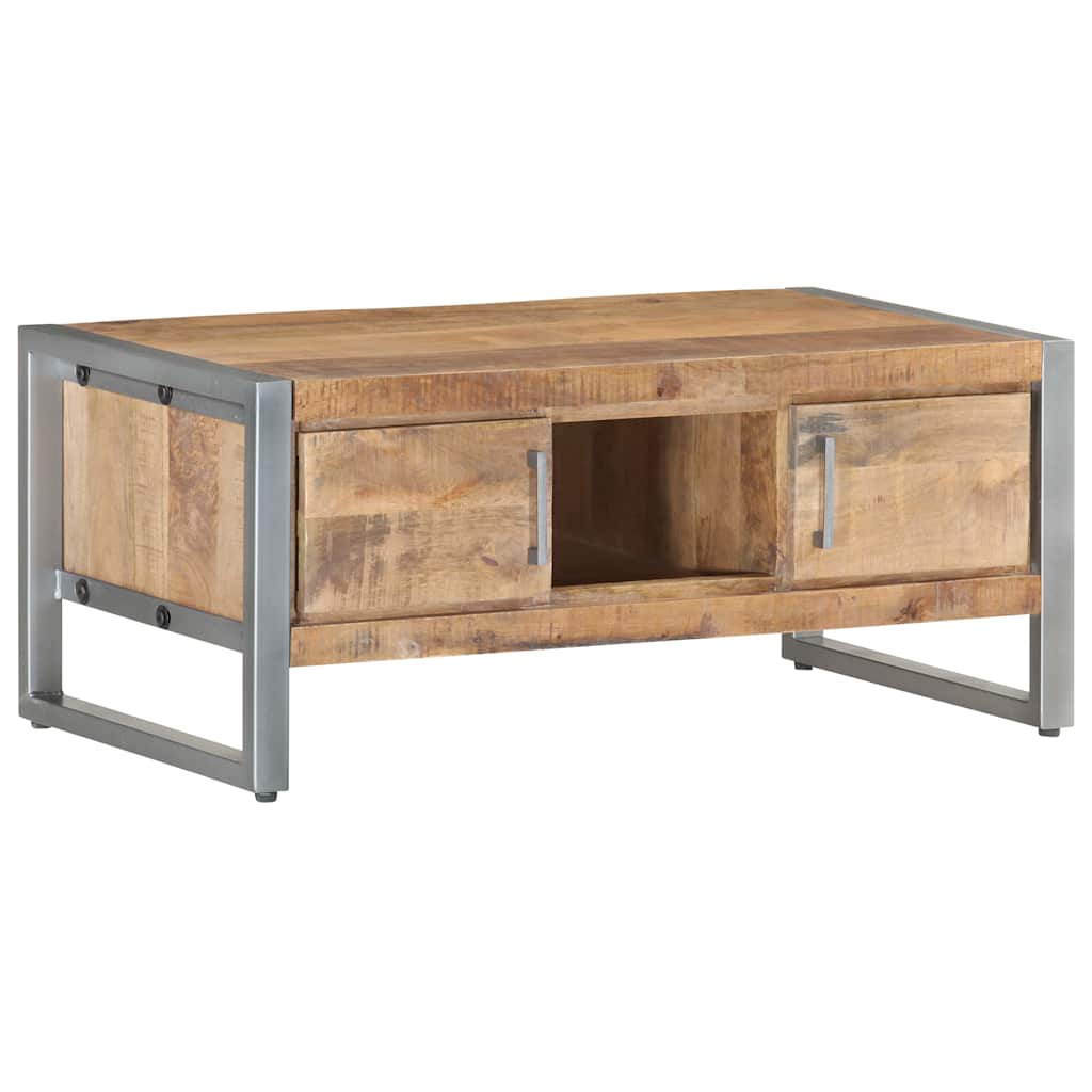 323489 vidaXL Coffee Table 95x50x40 cm Rough Mango Wood