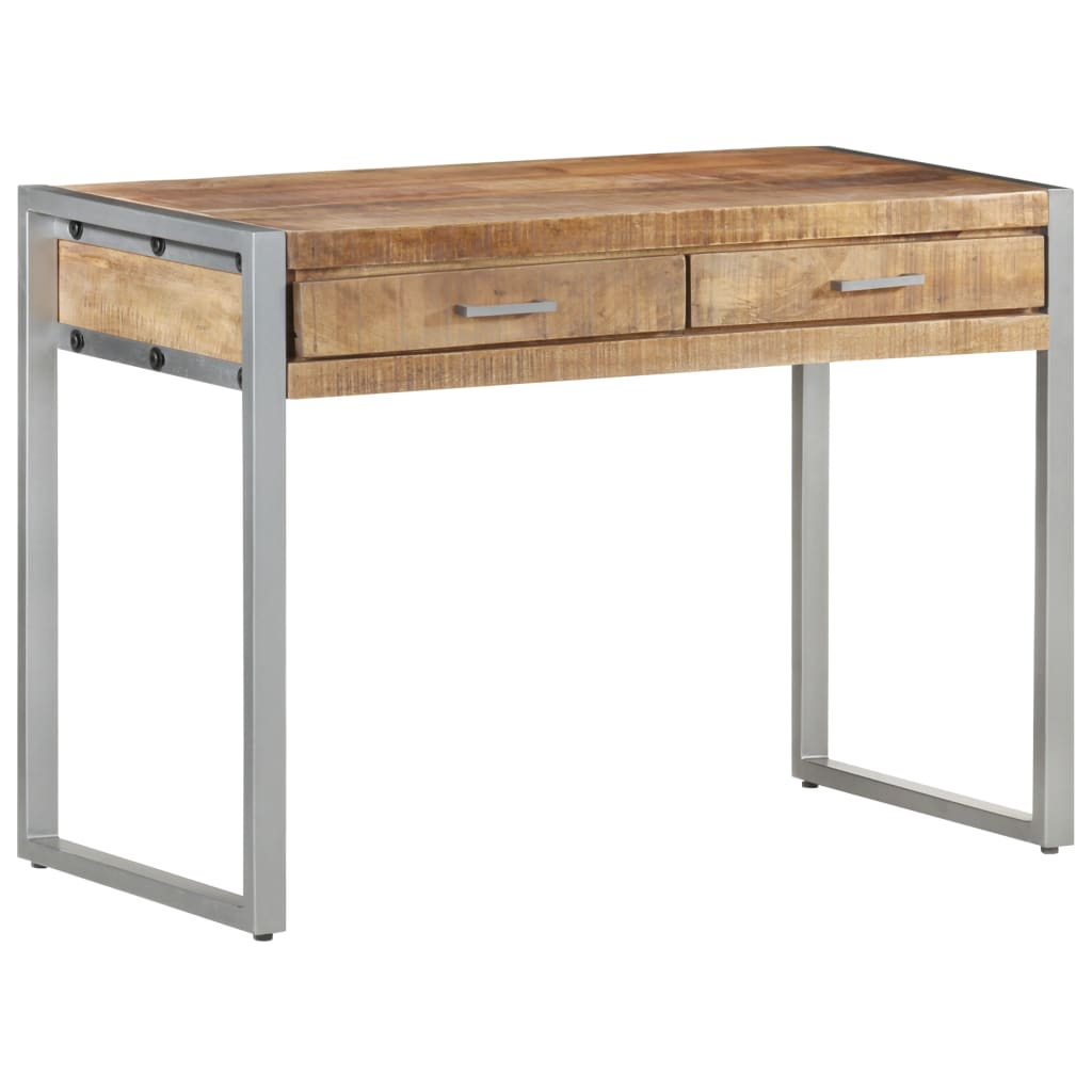 vidaXL Desk 108x50x75 cm Rough Mango Wood