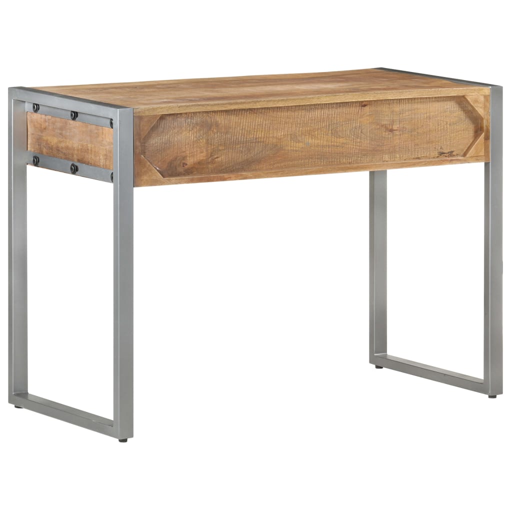 vidaXL Desk 108x50x75 cm Rough Mango Wood