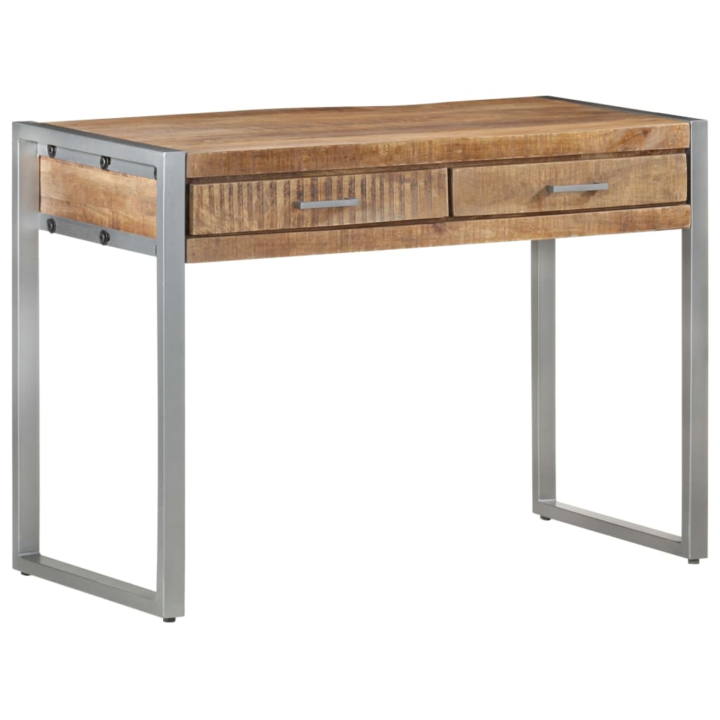 vidaXL Desk 108x50x75 cm Rough Mango Wood