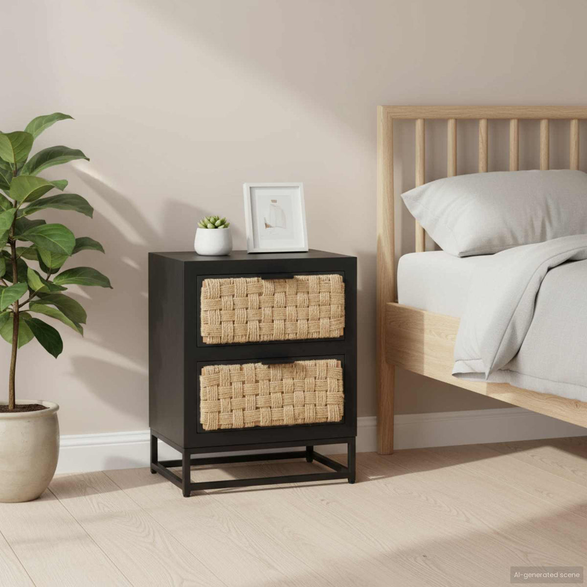 323494 vidaXL Bedside Cabinet 40x30x50 cm Solid Mango Wood