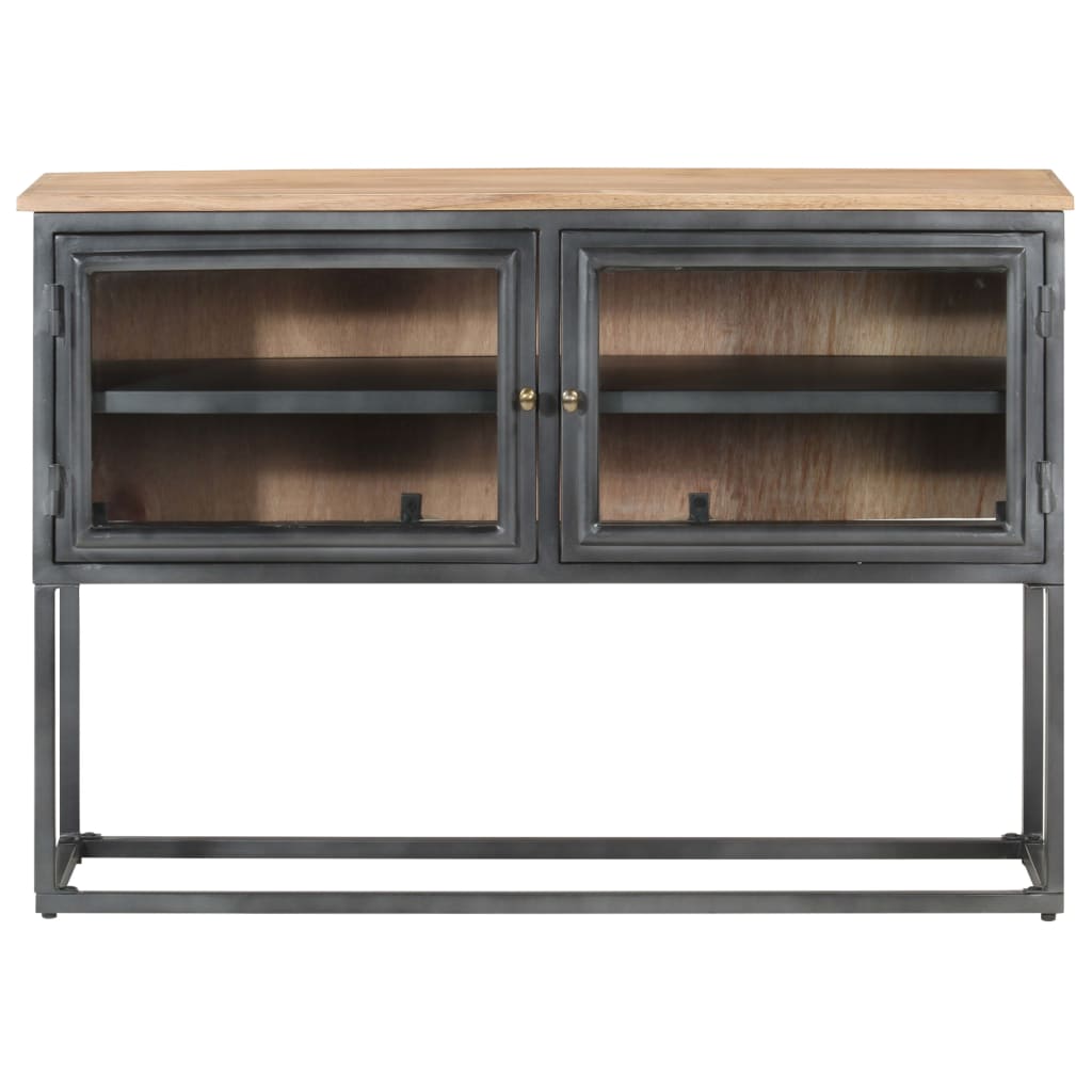 vidaXL Sideboard Grey 100x30x70 cm Solid Acacia Wood