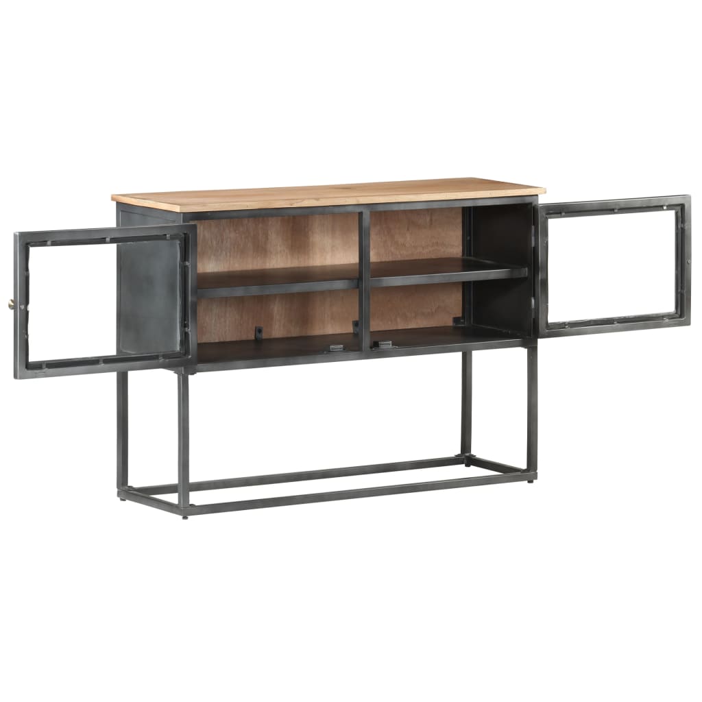 vidaXL Sideboard Grey 100x30x70 cm Solid Acacia Wood