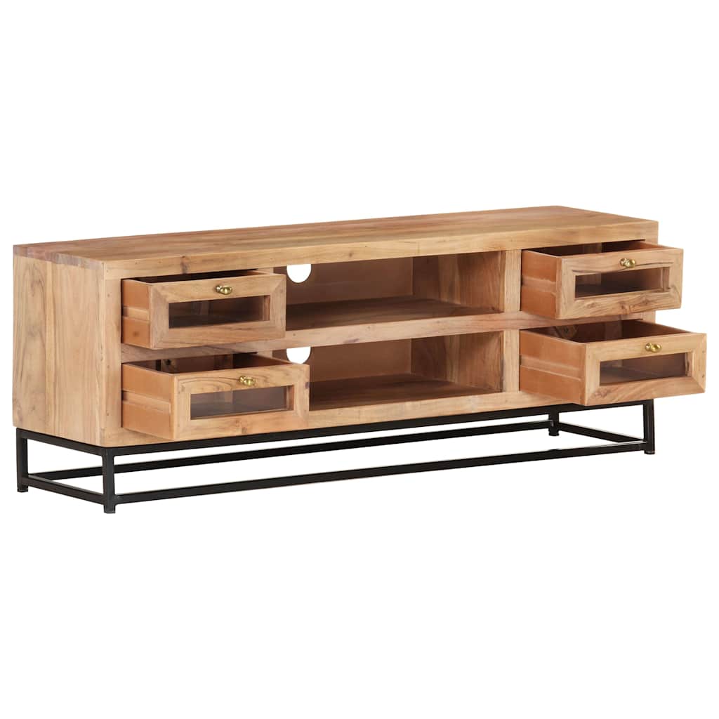 323503 vidaXL TV Cabinet 110x30x40 cm Solid Acacia Wood