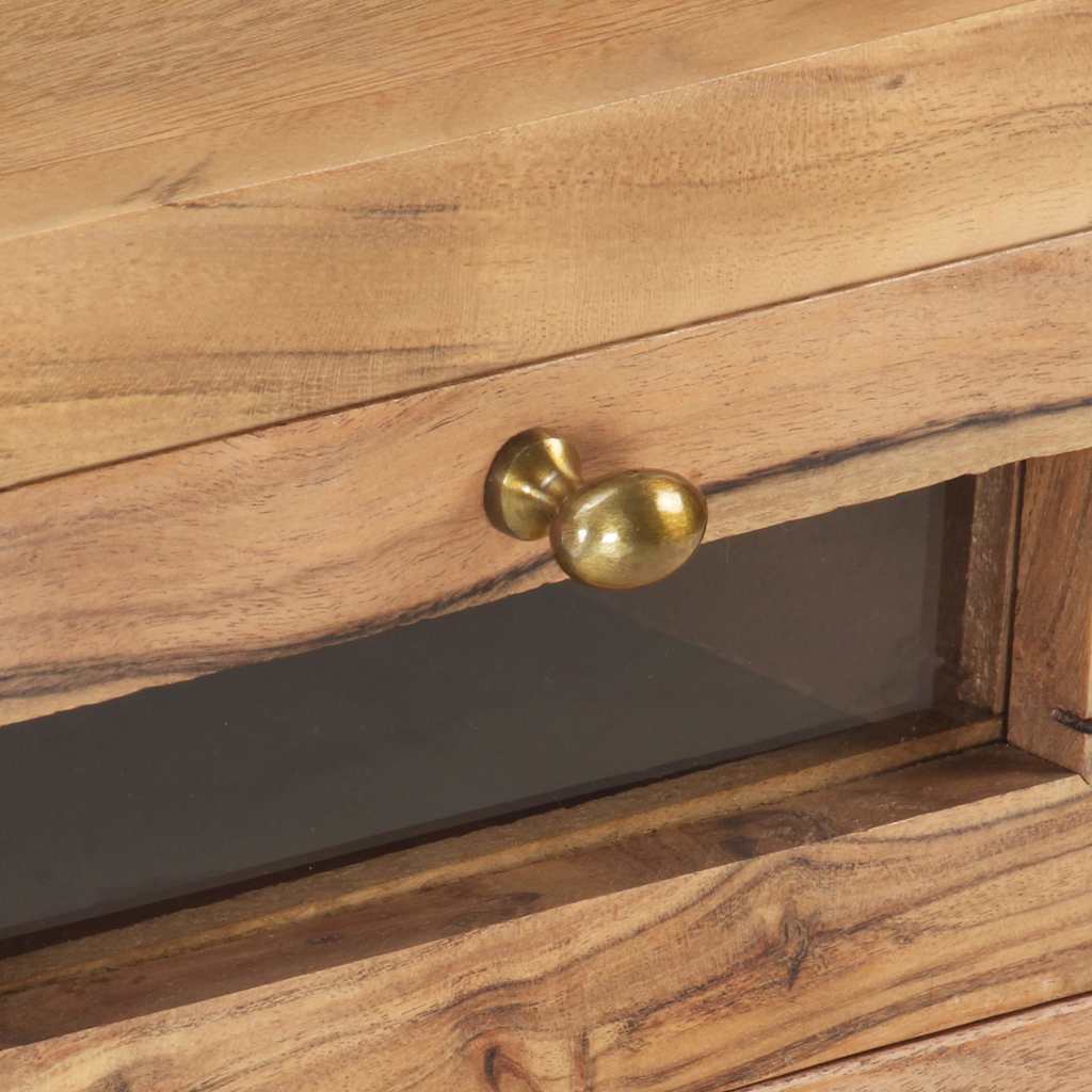 323503 vidaXL TV Cabinet 110x30x40 cm Solid Acacia Wood