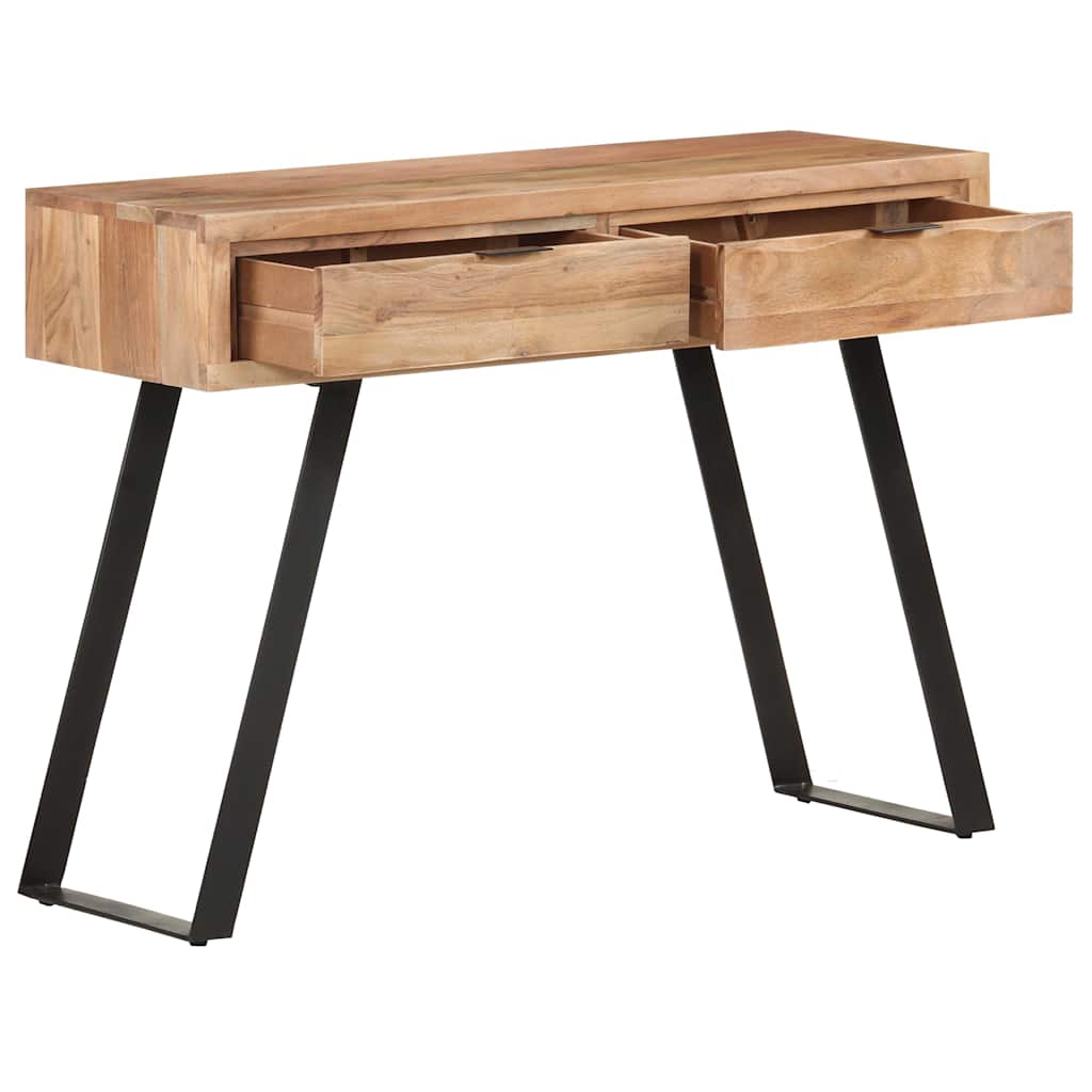 323522 vidaXL Console Table 100x35x76 cm Solid Acacia Wood with Live Edges