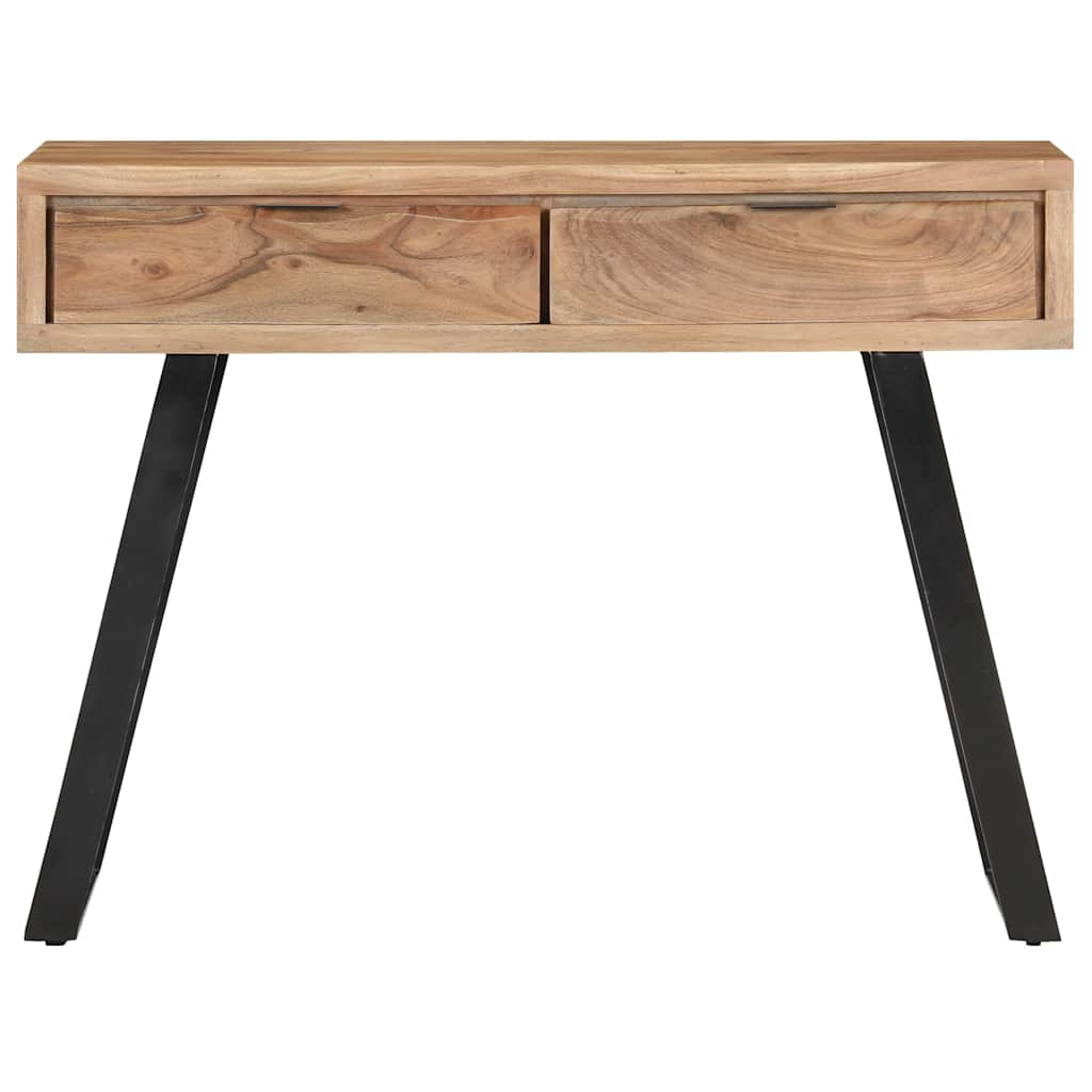 323522 vidaXL Console Table 100x35x76 cm Solid Acacia Wood with Live Edges