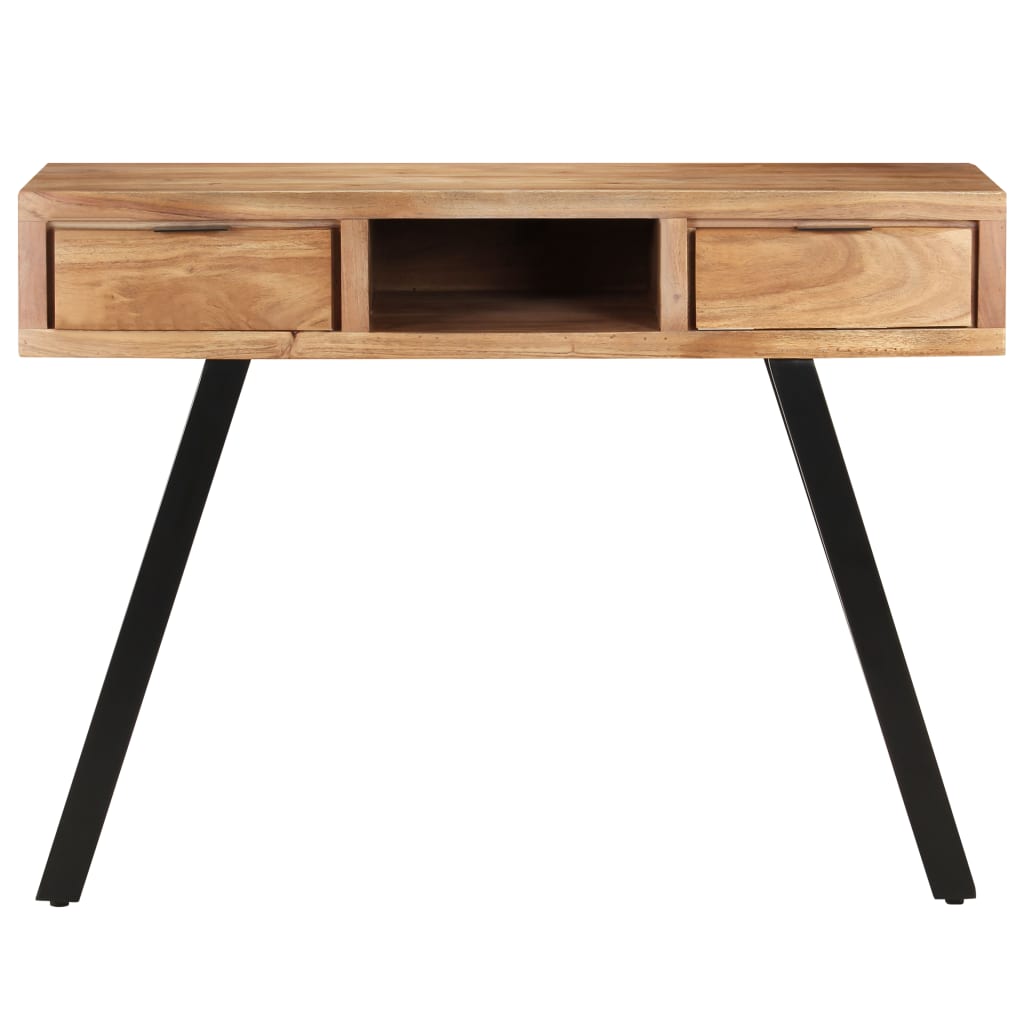 vidaXL Desk 107x45x79 cm Solid Acacia Wood with Live Edges