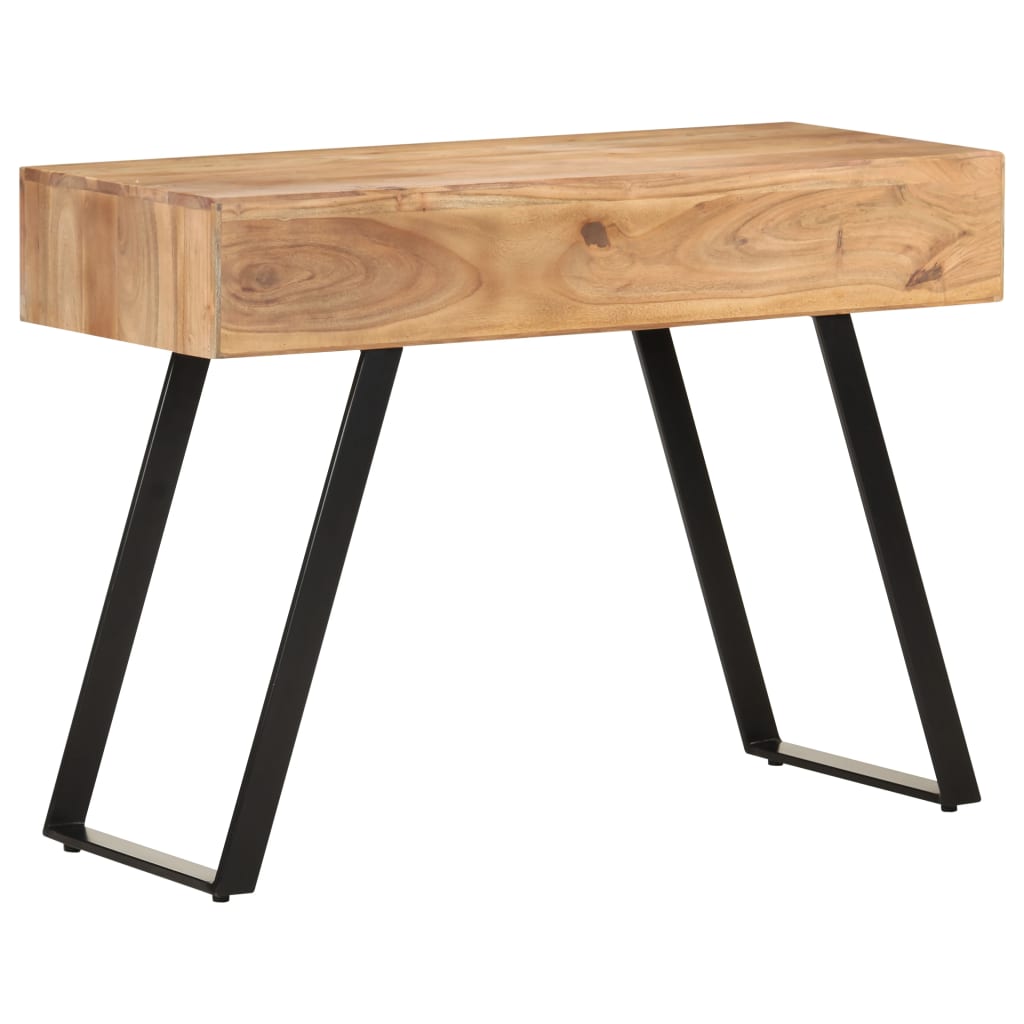 vidaXL Desk 107x45x79 cm Solid Acacia Wood with Live Edges